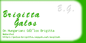 brigitta galos business card